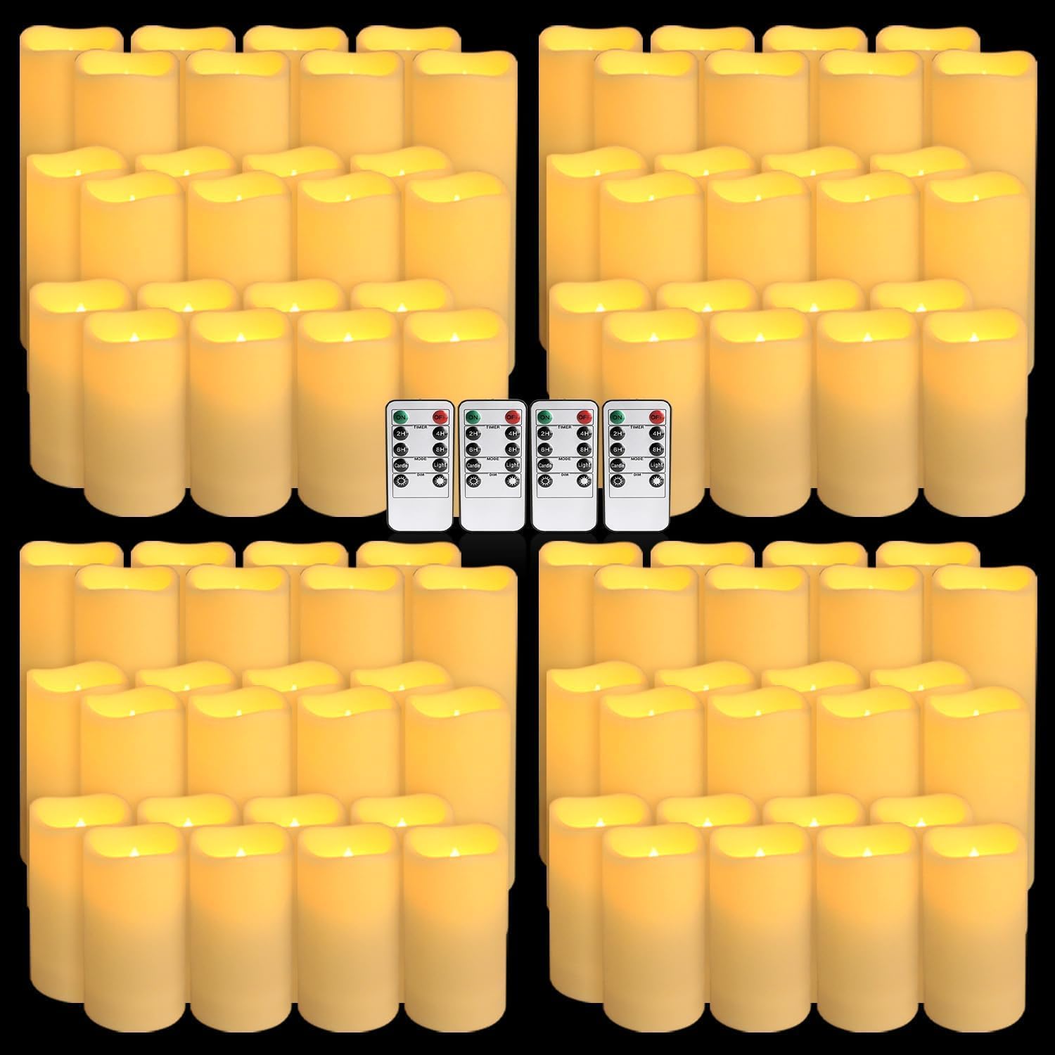 Holiday Candle Set - Набор из 96 водонепроницаемых уличных светодиодных