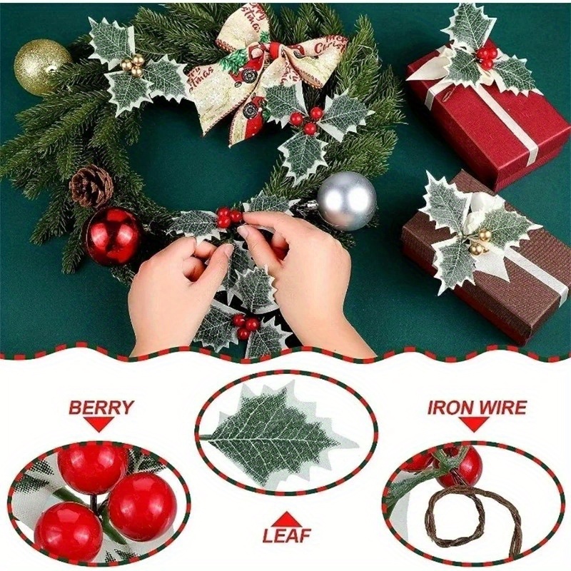 10 шт. искусственных ягод остр – обзор и цена Christmas Wreath Fake