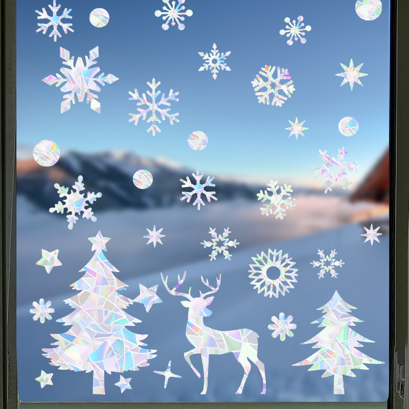 1 Набор рождественские снежинк – обзор и цена Snowflake Window Decal