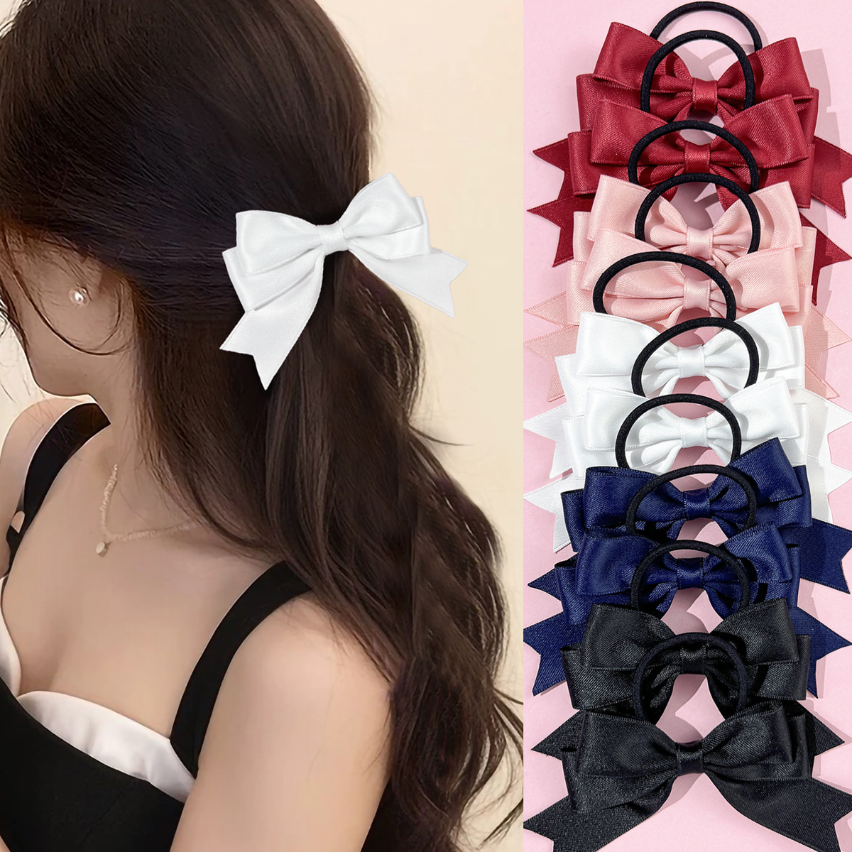 2 резинки для волос с бантикам – обзор и цена Ribbon Bow Gift