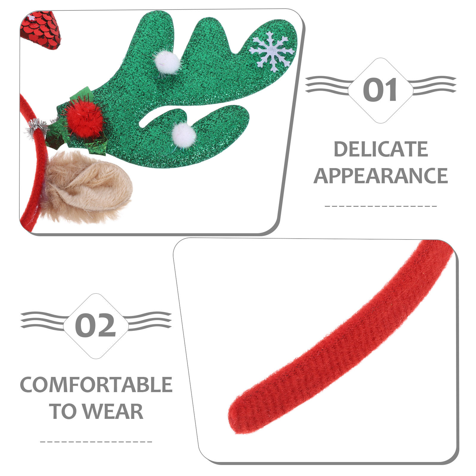 2 шт. милых повязок на голову  – обзор и цена Reindeer Antlers Headband