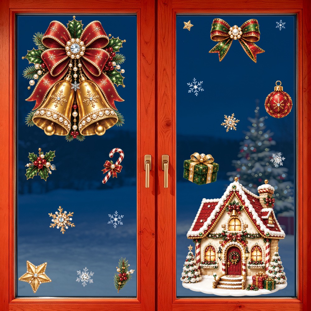 Рождество 2027: Новые наклейки – обзор и цена Snowflake Window Decal